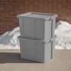 18 gallons. Plastic Storage Suitcases with Lids (6-Pack)