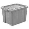 18 gallons. Plastic Storage Suitcases with Lids (6-Pack)