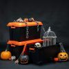 82 qt. Storage Box, Utility Tote, Orange/Black (3-Pack)