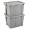 18 gallons. Plastic Storage Suitcases with Lids (6-Pack)