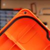 82 qt. Storage Box, Utility Tote, Orange/Black (3-Pack)