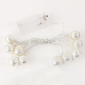 1pc; LED String Lights; Moroccan Hanging String Lights; Battery Operated Warm White Fairy Lights; For Indoor Decor; Home; Bedroom; Party; Wedding; Chr (Size: 4.9ft/1.5m 10LEDs)